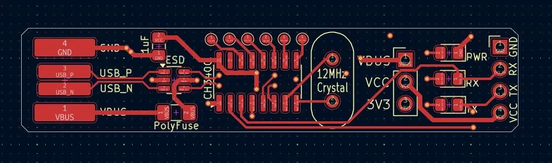 USB-to-UART PCB screenshot 1