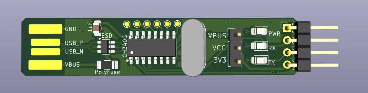 USB-to-UART PCB screenshot 2